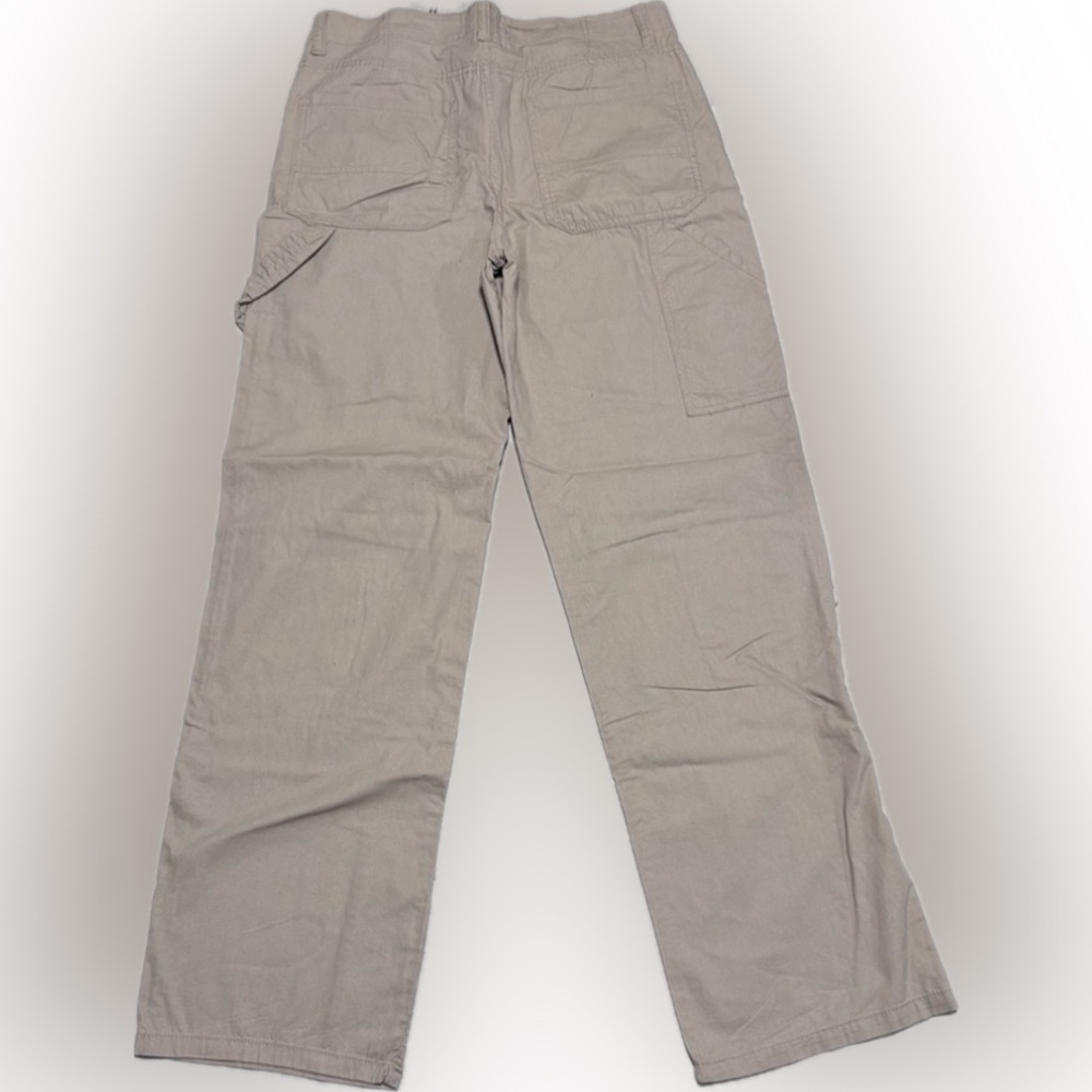 NWT Woman’s Beige Low Waisted Cargo Pants Size L with Pockets and Belt Loops - Picture 4 of 11